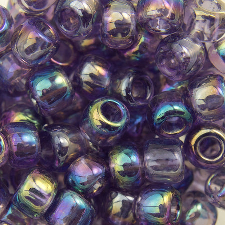 6/0 TOHO ROUND Transparent Rainbow Sugar Plum Seed Bead (8g)
