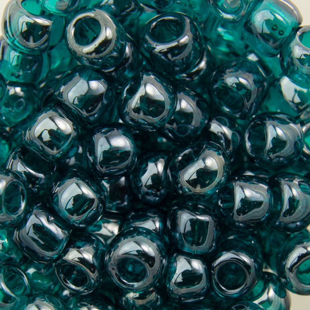 6/0 TOHO ROUND Transparent Lustered Teal Seed Bead (8g)