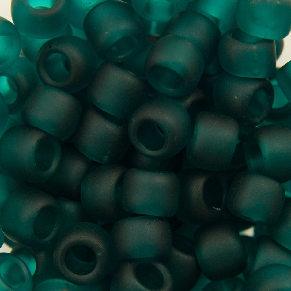 6/0 TOHO ROUND Transparent Frosted Teal Seed Bead (8g)
