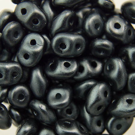 2/5MM MATUBO SUPERDUO Pearl Coat Charcoal Beads