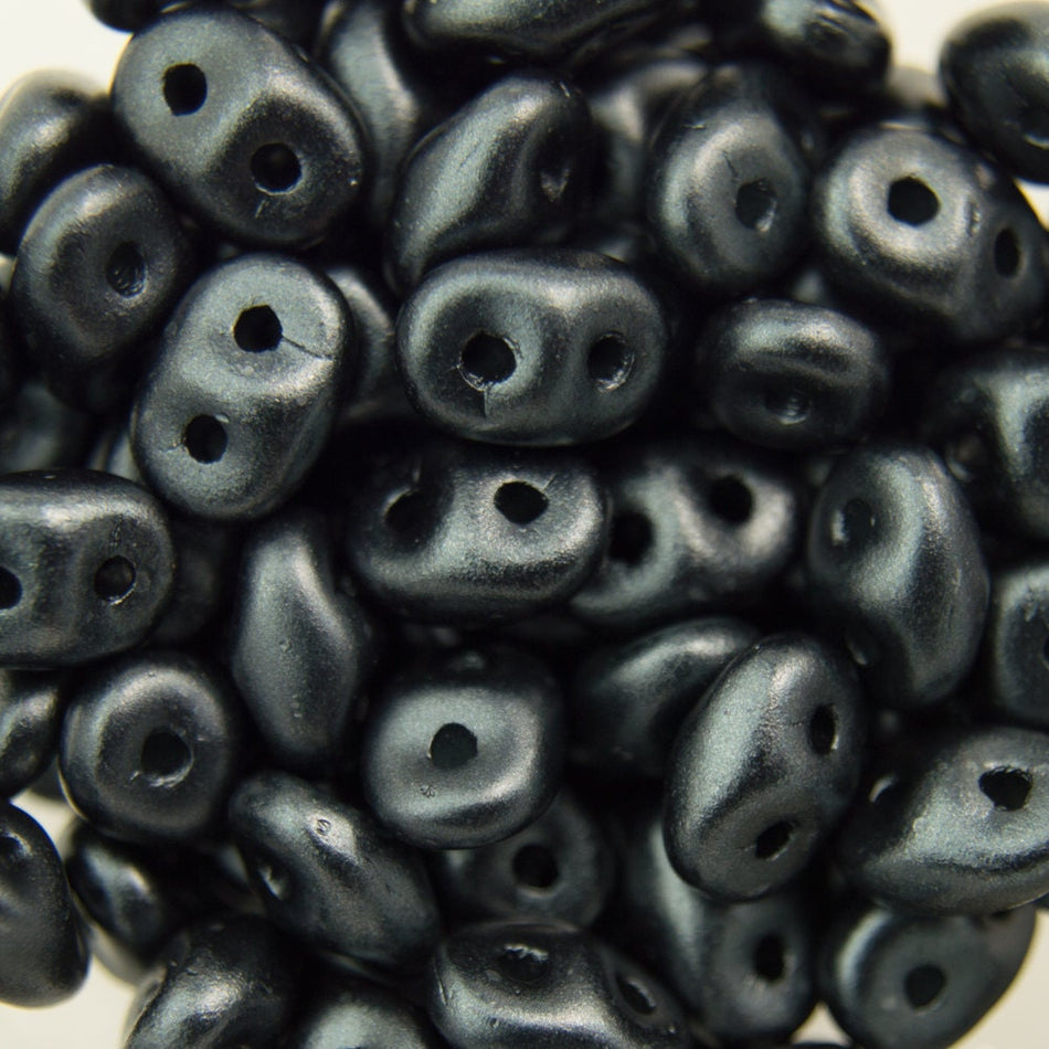 2/5MM MATUBO SUPERDUO Pearl Coat Charcoal Beads