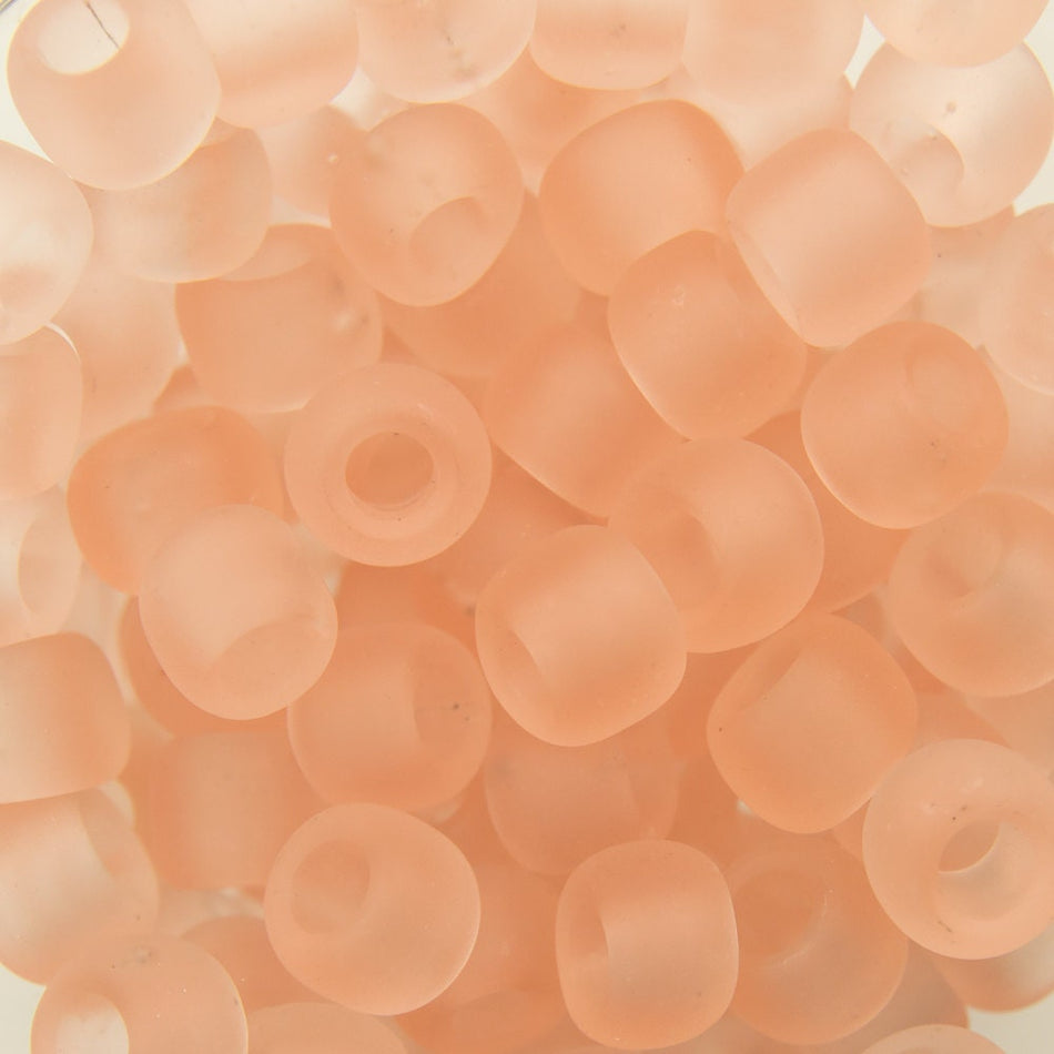 6/0 TOHO ROUND Transparent Frosted Rosaline Seed Bead (8g)
