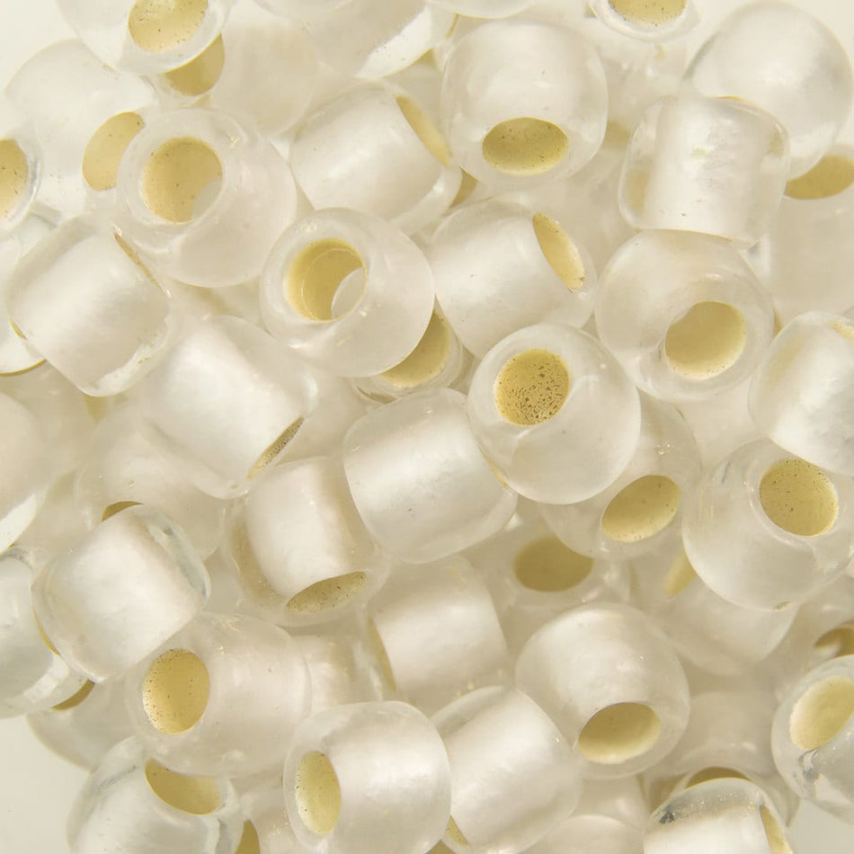 6/0 TOHO ROUND Silver Lined Frosted Crystal Seed Bead (8g)
