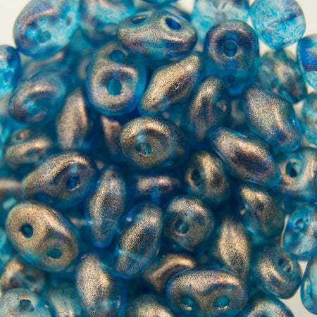 2/5MM MATUBO SUPERDUO Halo Azurite Beads