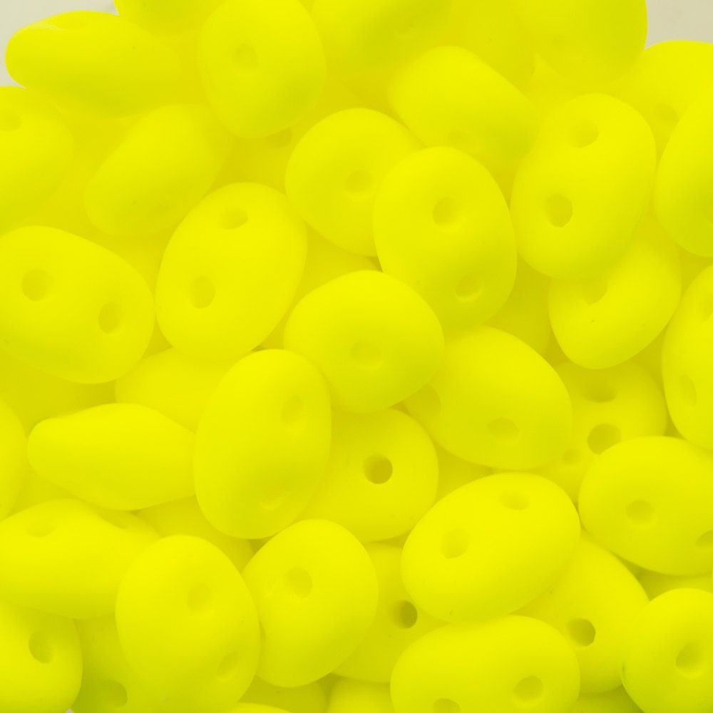 2/5MM MATUBO SUPERDUO Neon Yellow Beads