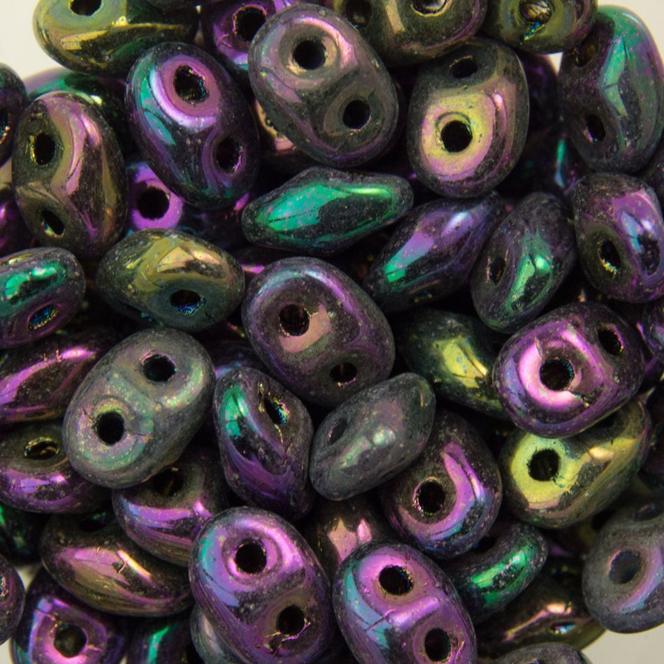 2/5MM MATUBO SUPERDUO Iris Purple Beads
