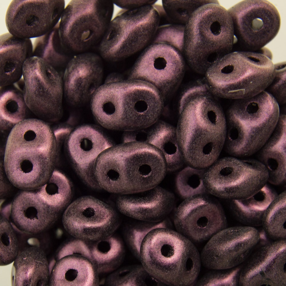 2/5MM MATUBO SUPERDUO Metallic Suede Pink Beads