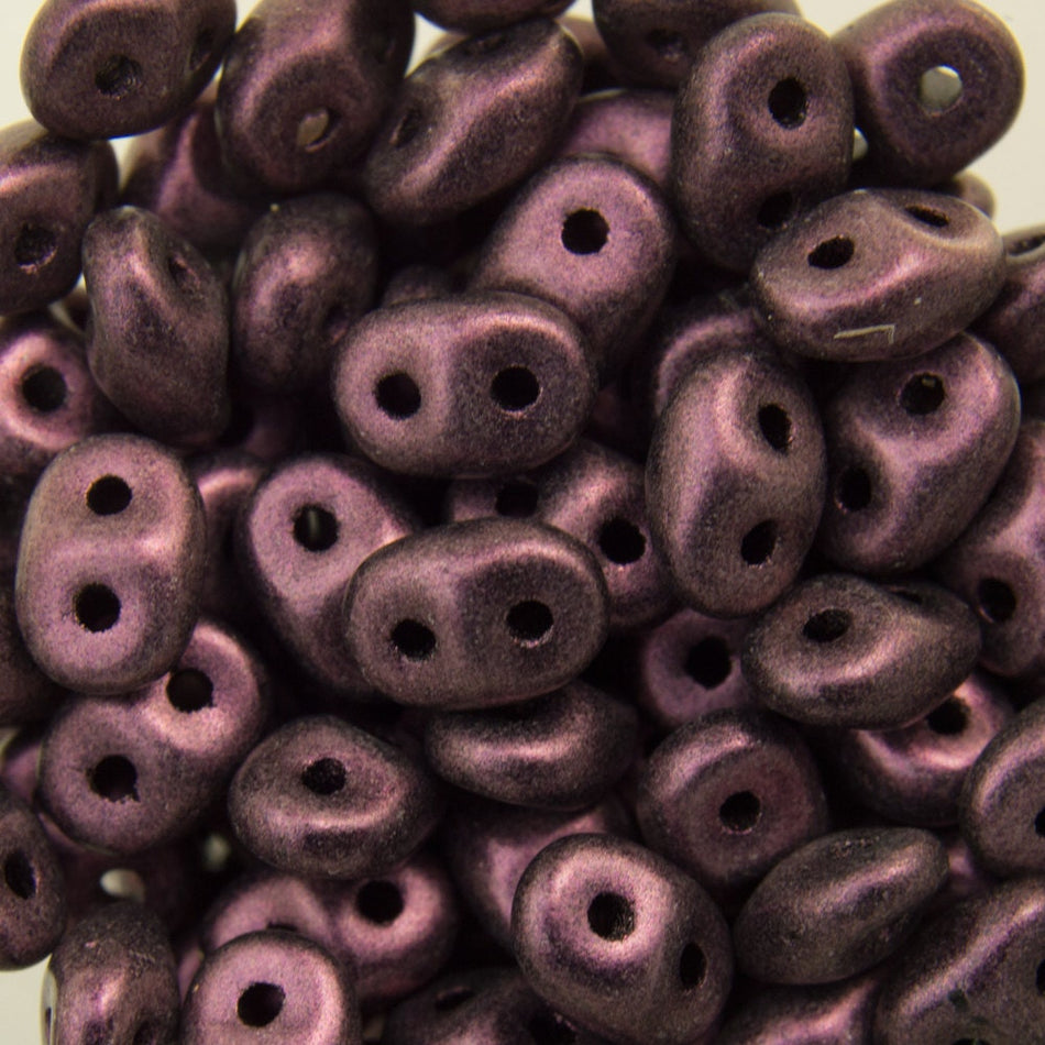 2/5MM MATUBO SUPERDUO Metallic Suede Pink Beads