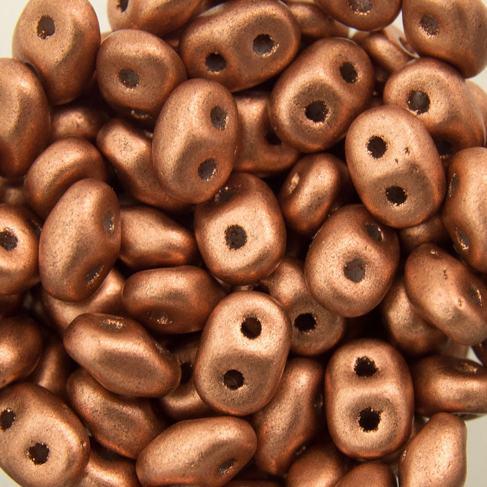 2/5MM MATUBO SUPERDUO Matte Metallic Copper Beads