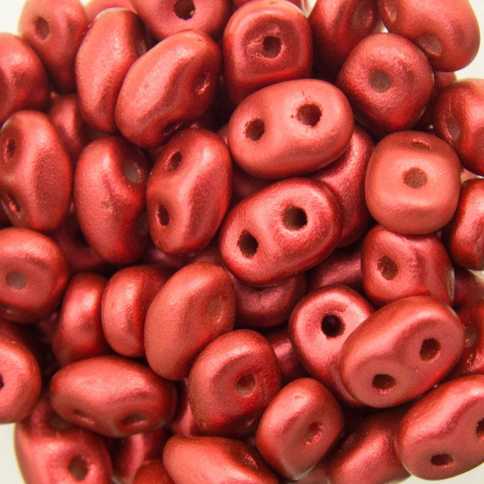 2/5MM MATUBO SUPERDUO Matte Metallic Lava Beads