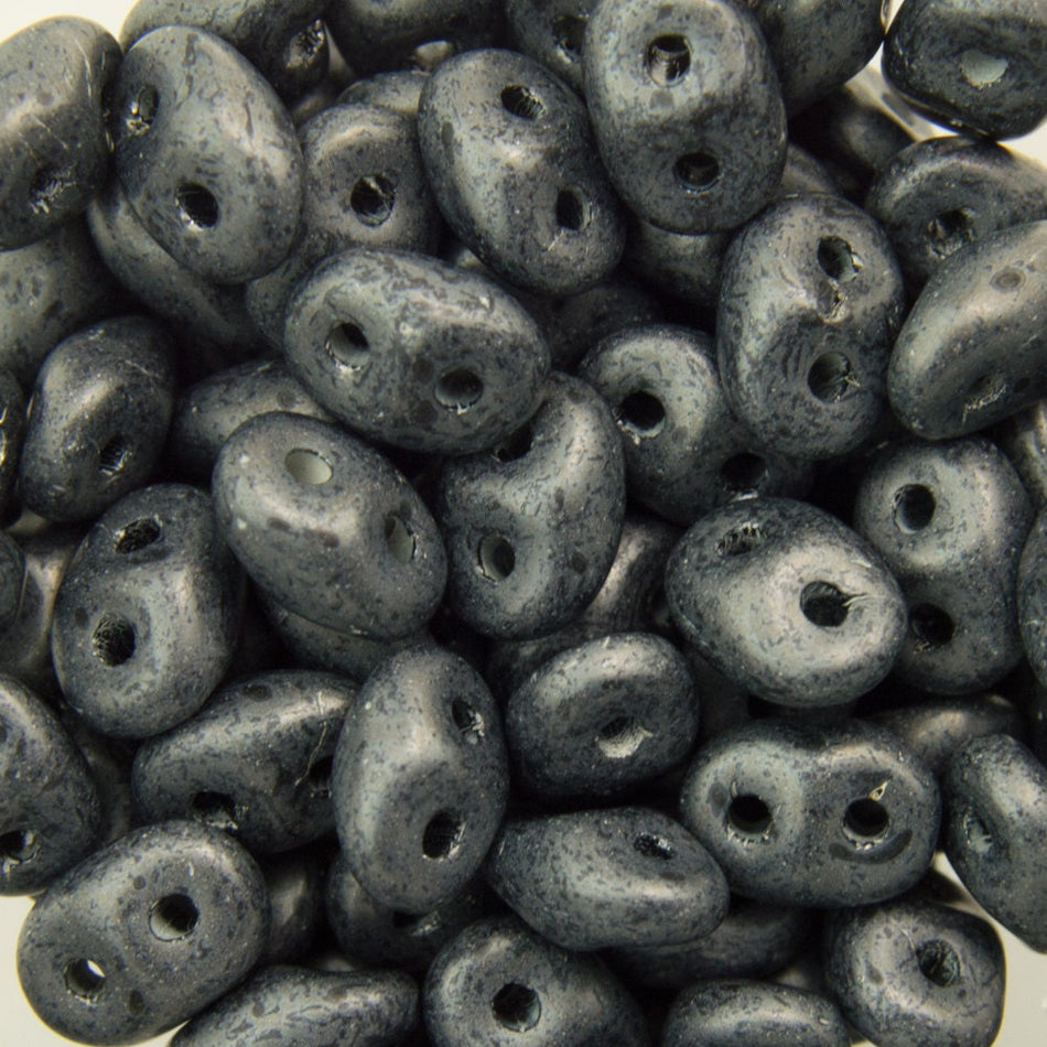 2/5MM MATUBO SUPERDUO Matte Hematite Beads