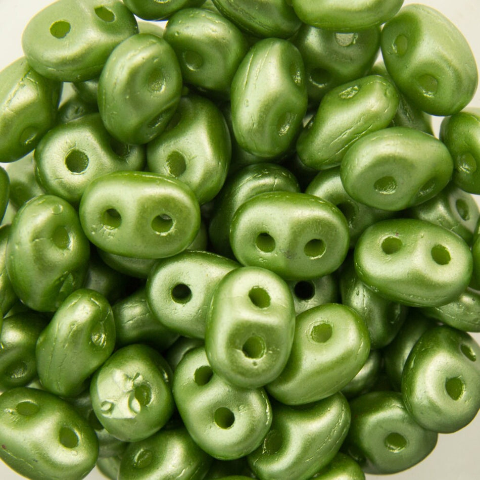 2/5MM MATUBO SUPERDUO Pearl Coat Olive Beads