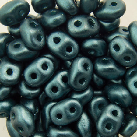 2/5MM MATUBO SUPERDUO Pearl Coat Steel Blue Beads