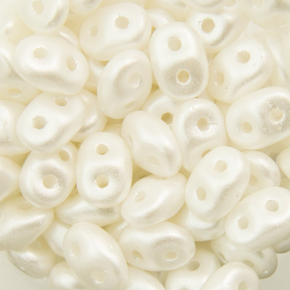 2/5MM MATUBO SUPERDUO Pearl Coat Snow Beads