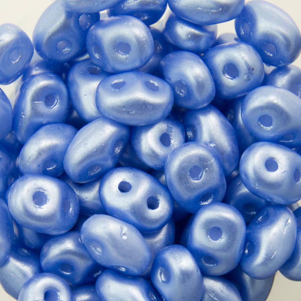 2/5MM MATUBO SUPERDUO Pearl Coat Baby Blue Beads