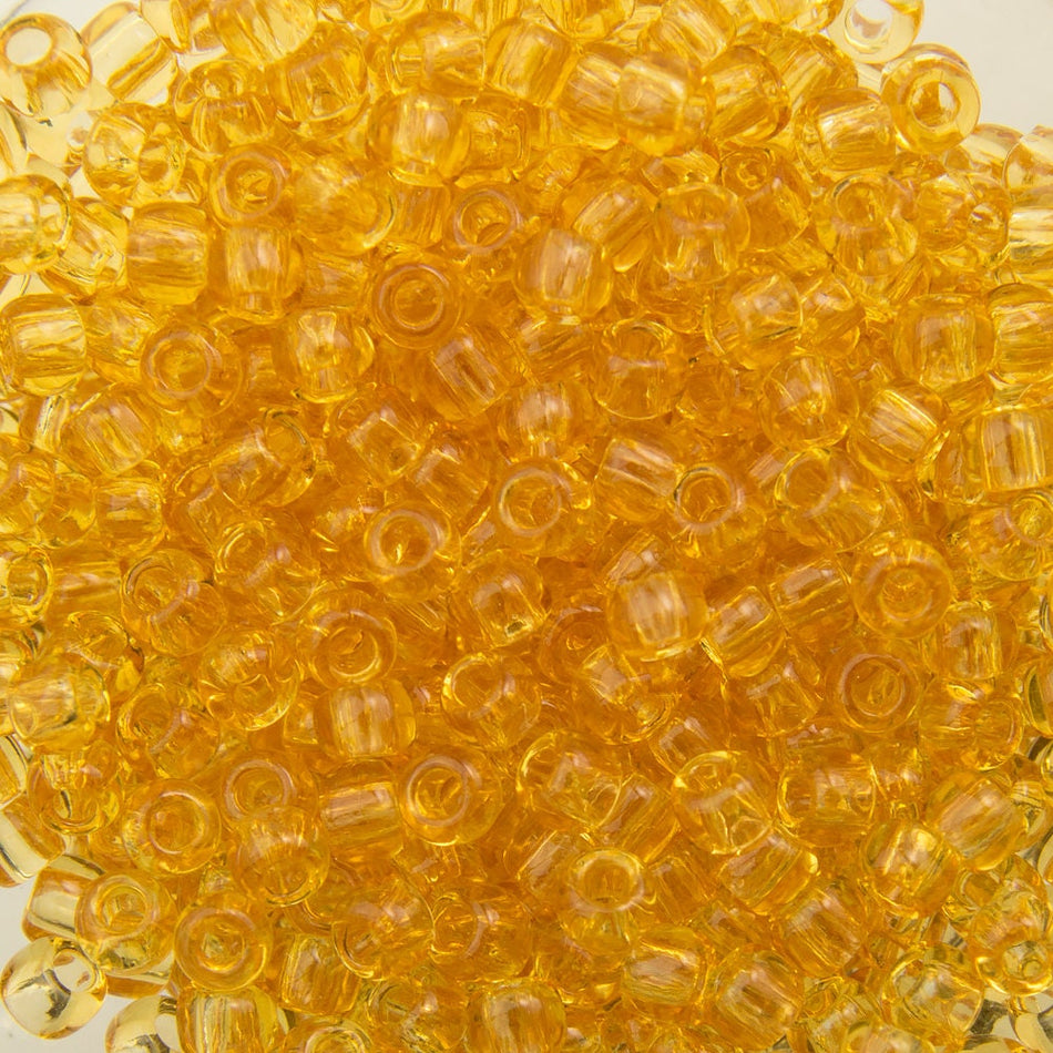 11/0 TOHO ROUND Transparent Light Topaz Seed Bead (8g)