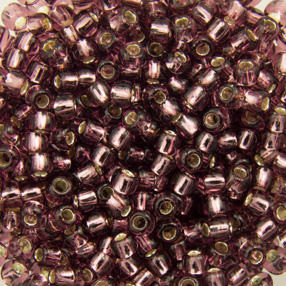 11/0 TOHO ROUND Silver Lined Medium Amethyst Seed Bead (8g)
