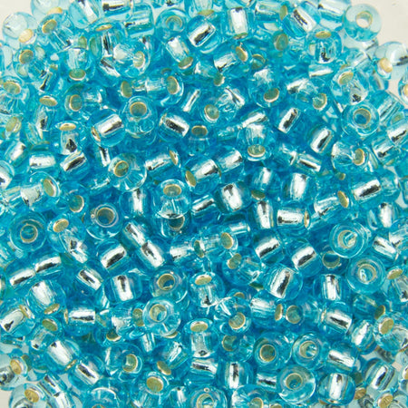 11/0 TOHO ROUND Silver Lined Aquamarine Seed Bead (8g)