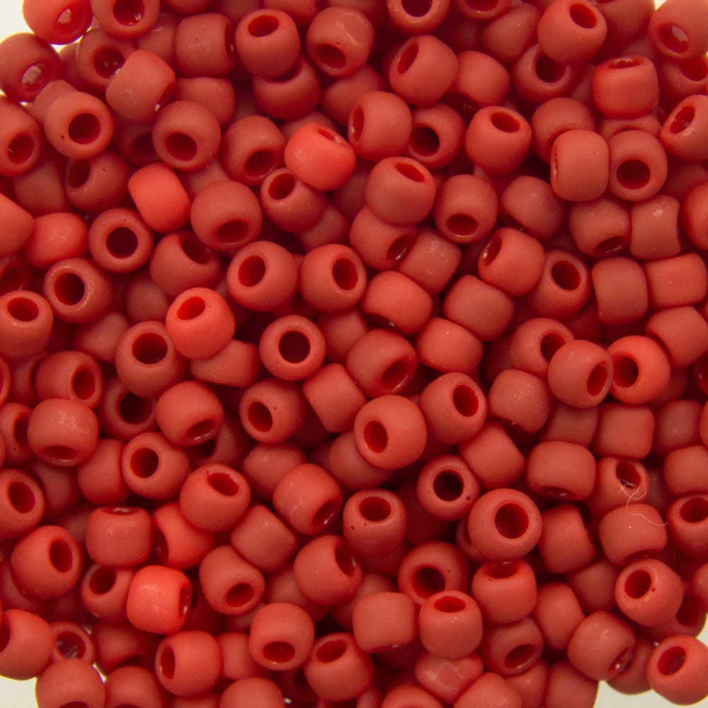11/0 TOHO ROUND Opaque Frosted Pepper Red Seed Bead (8g)