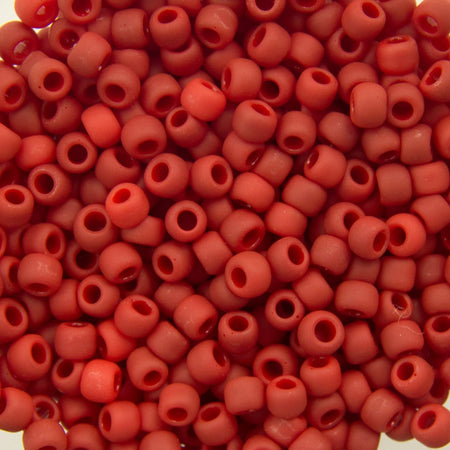 11/0 TOHO ROUND Opaque Frosted Pepper Red Seed Bead (8g)