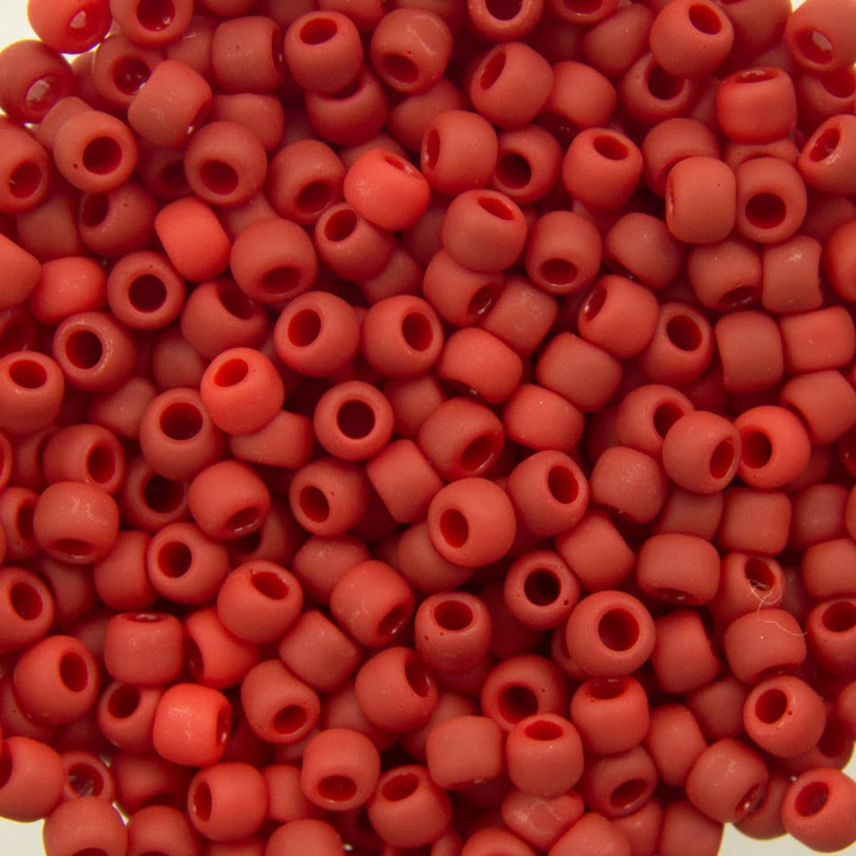 11/0 TOHO ROUND Opaque Frosted Pepper Red Seed Bead (8g)