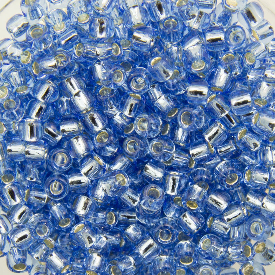 11/0 TOHO ROUND Silver Lined Light Sapphire Seed Bead (8g)