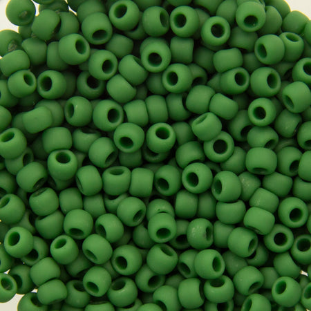 11/0 TOHO ROUND Opaque Frosted Pine Green Seed Bead (8g)