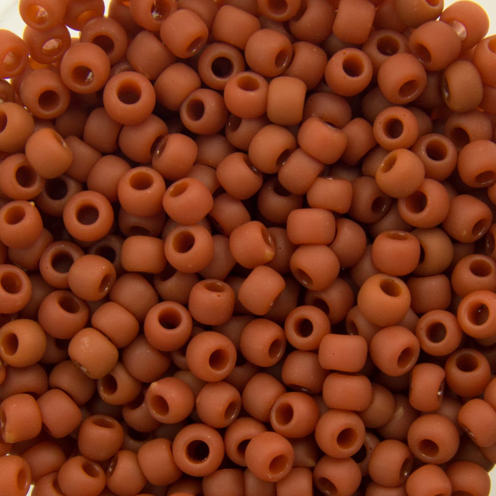 11/0 TOHO ROUND Opaque Frosted Terra Cotta Seed Bead (8g)