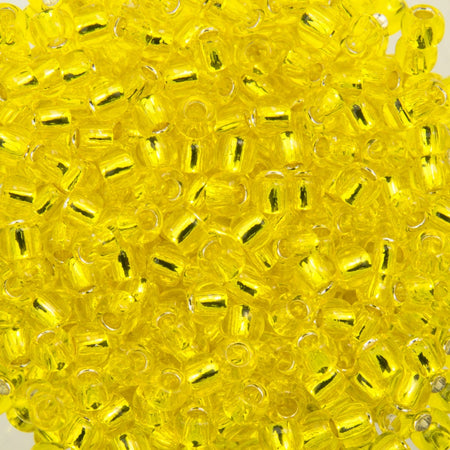 11/0 TOHO ROUND Silver Lined Lemon Seed Bead (8g)