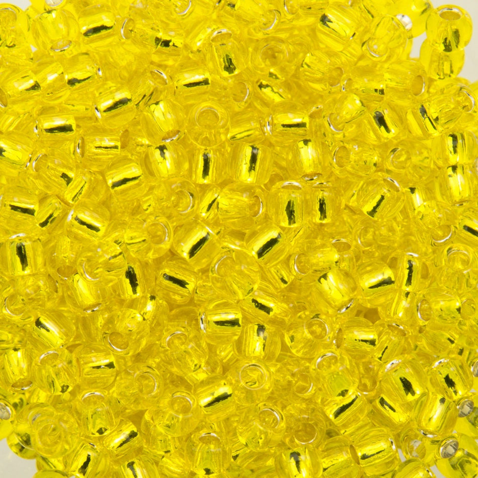 11/0 TOHO ROUND Silver Lined Lemon Seed Bead (8g)