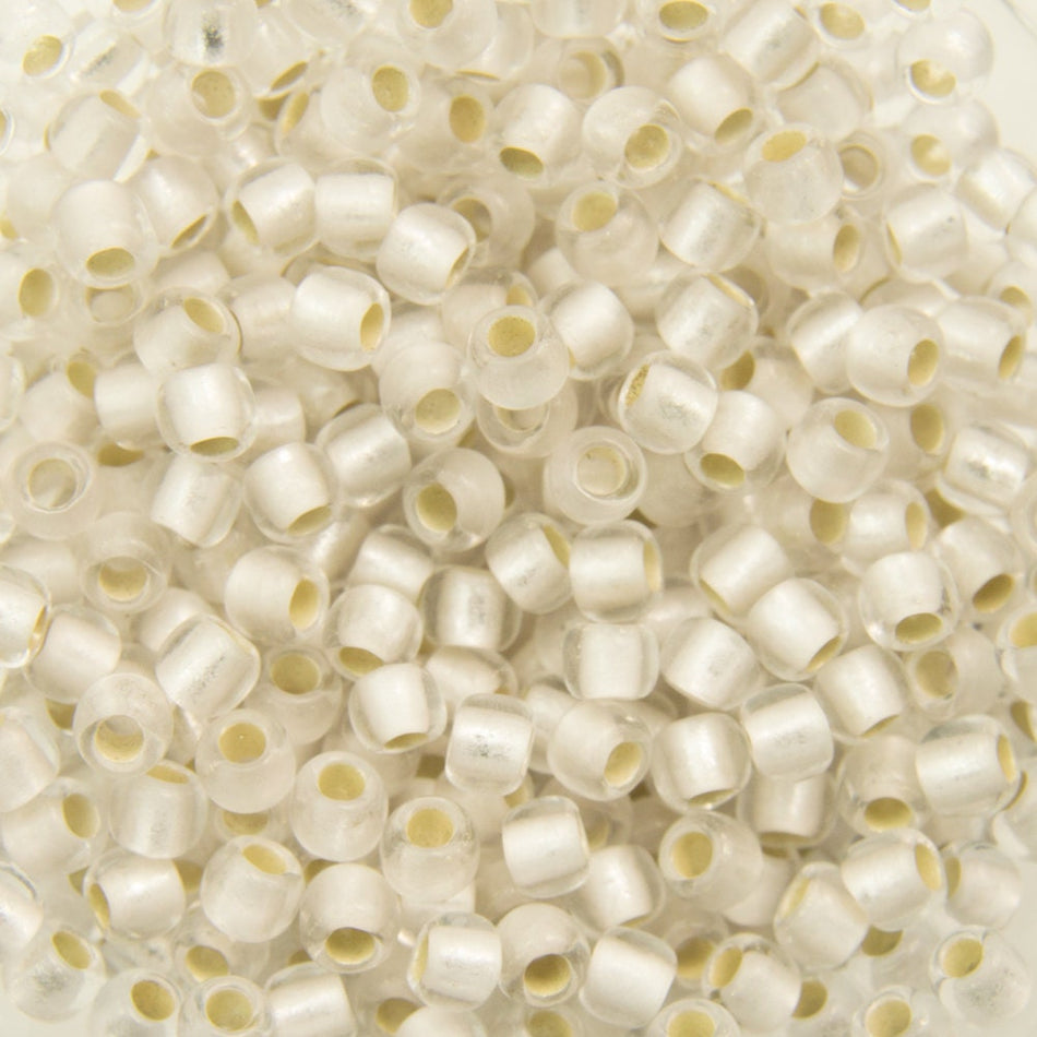 11/0 TOHO ROUND Silver Lined Frosted Crystal Seed Bead (8g)