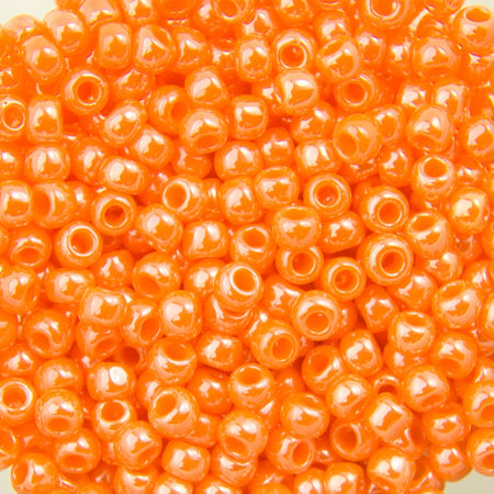 11/0 TOHO ROUND Opaque Lustered Pumpkin Seed Bead (8g)