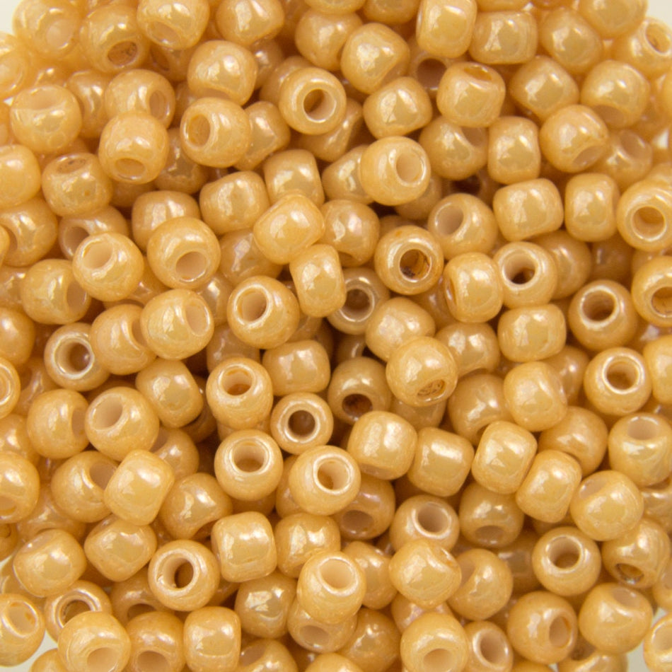 11/0 TOHO ROUND Opaque Lustered Dark Beige Seed Bead (8g)