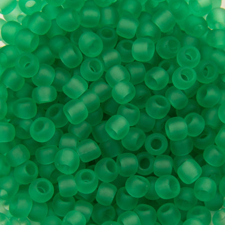 11/0 TOHO ROUND Transparent Frosted Dark Peridot Seed Bead (8g)