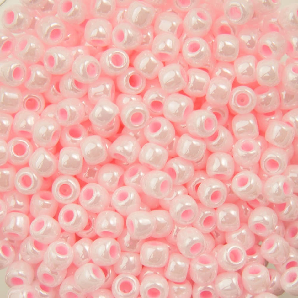 11/0 TOHO ROUND Opaque Lustered Baby Pink Seed Bead (8g)