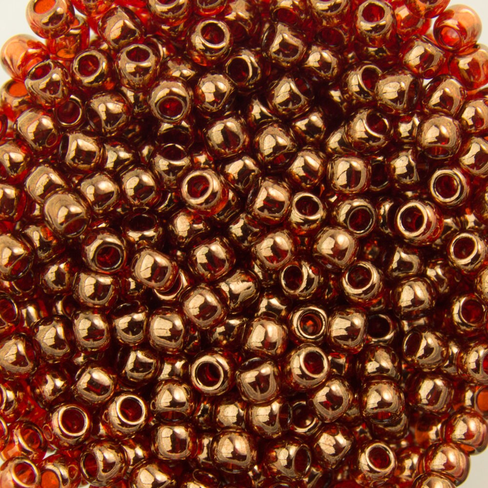 11/0 TOHO ROUND Gold Lustered African Sunset Seed Bead (8g)