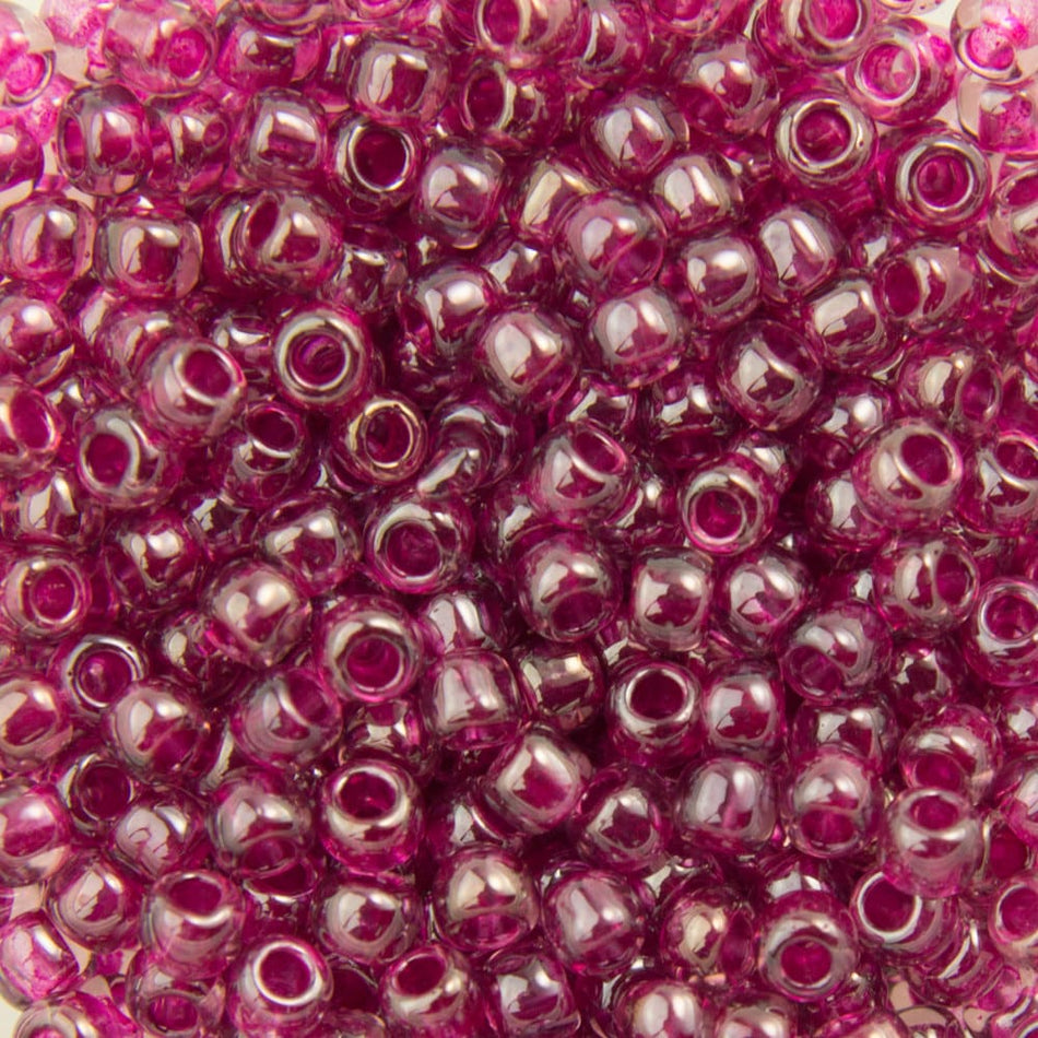 11/0 TOHO ROUND Inside Color Light Amethyst / Fuchsia Lined Seed Bead (8g)