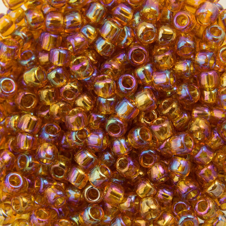 11/0 TOHO ROUND Transparent Rainbow Topaz Seed Bead (8g)