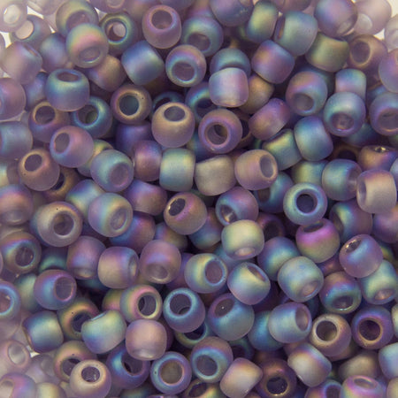 11/0 TOHO ROUND Transparent Rainbow Frosted Light Tanzanite Seed Bead (8g)
