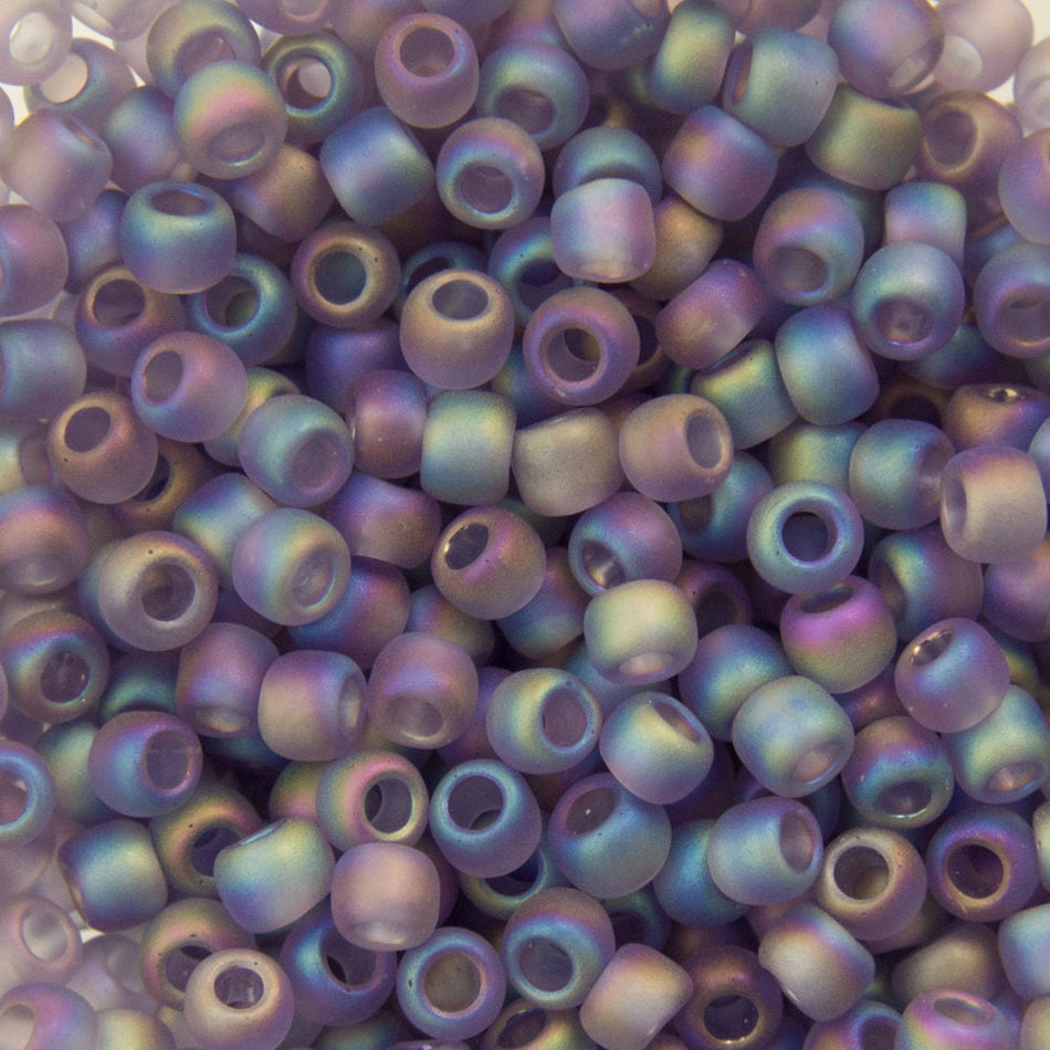11/0 TOHO ROUND Transparent Rainbow Frosted Light Tanzanite Seed Bead (8g)