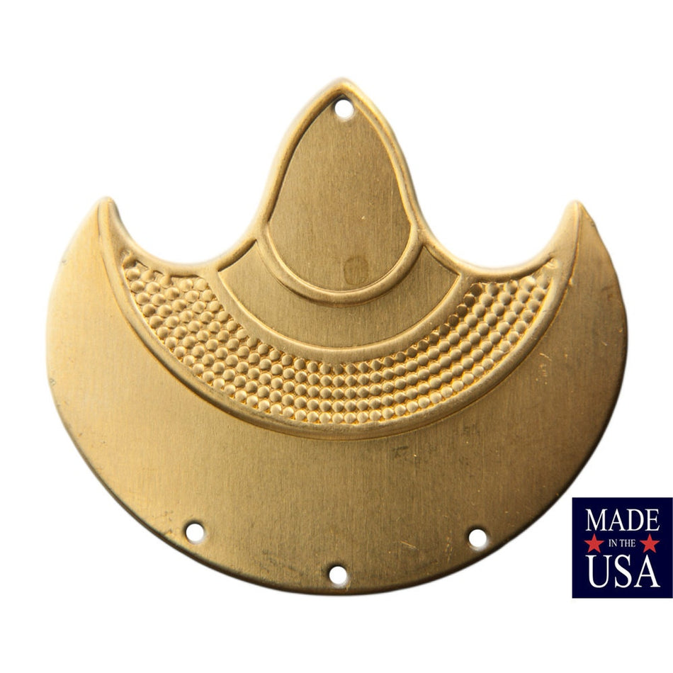 4 Hole Raw Brass Dapped Swooped Tribal Pendant Connector (4) mtl180B