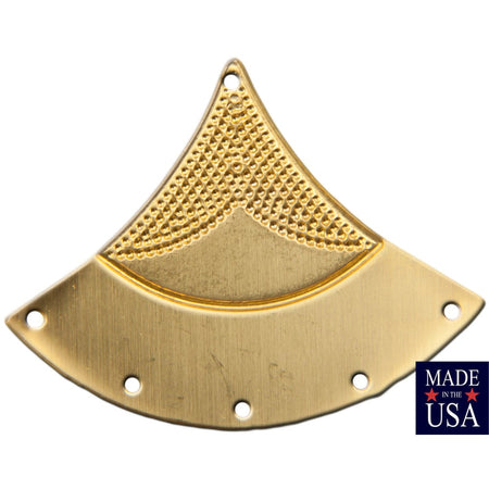 6 Hole Raw Brass Dapped Triangle Tribal Pendant Connector (4) mtl180