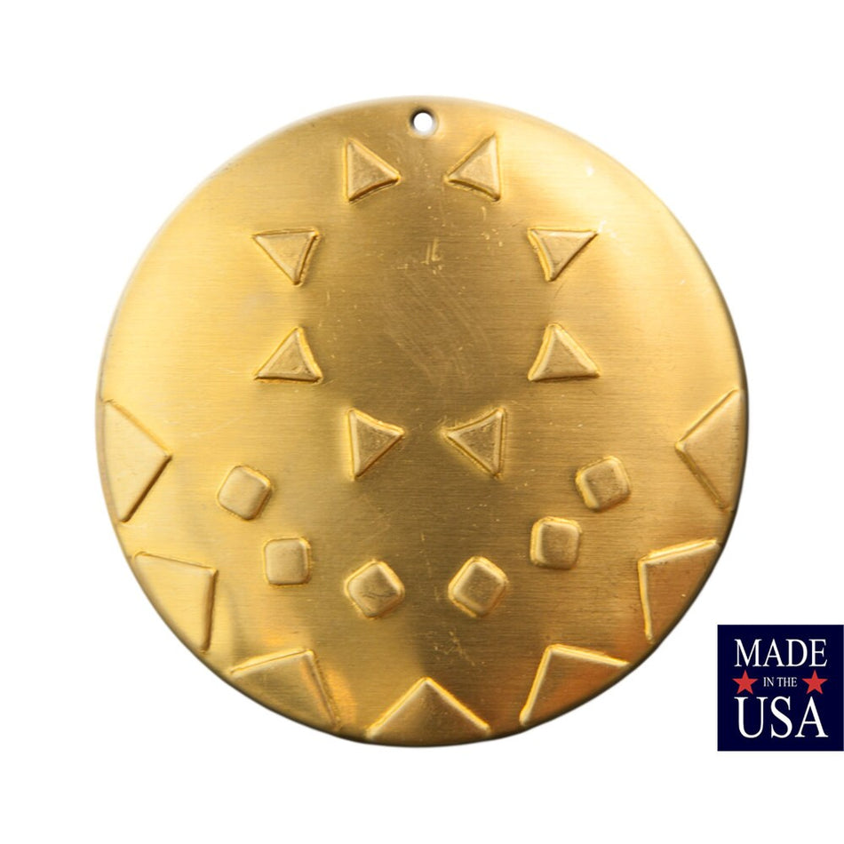 1 Hole Raw Brass Southwestern Drop / Pendant with 18mm Setting (2) mtl483A