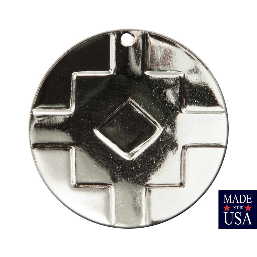 1 Hole Silver Plated Southwestern Drop / Pendant 25mm (4) mtl474D