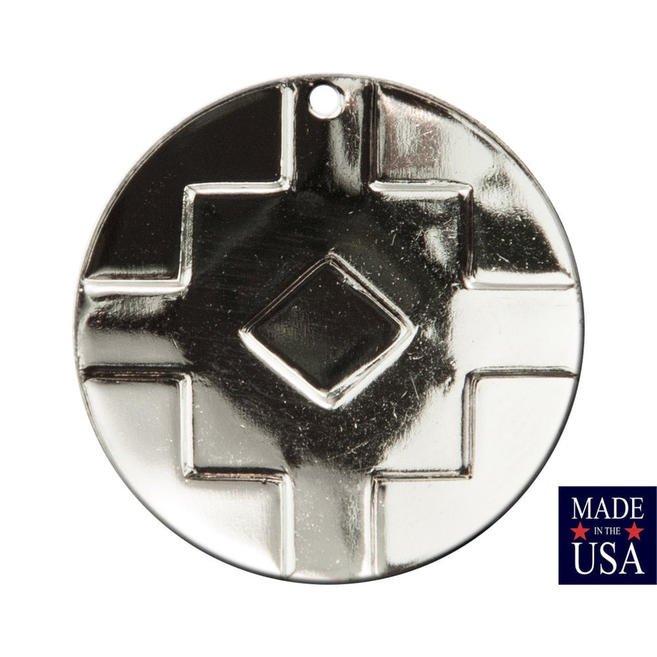 1 Hole Silver Plated Southwestern Drop / Pendant 25mm (4) mtl474D