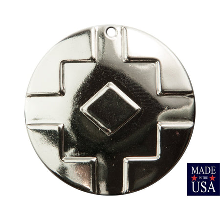 1 Hole Silver Plated Southwestern Drop / Pendant 25mm (4) mtl474D