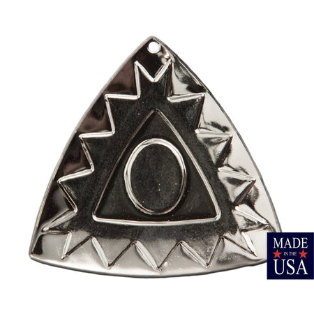 1 Hole Silver Plated Southwestern Drop / Pendant with Setting 38mm (4) mtl469E