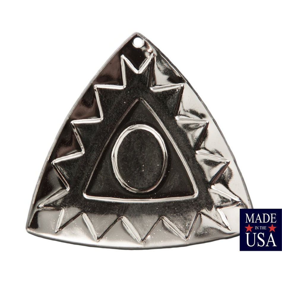 1 Hole Silver Plated Southwestern Drop / Pendant with Setting 38mm (4) mtl469E
