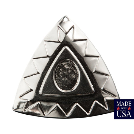 1 Hole Silver Plated Southwestern Drop / Pendant with Setting 38mm (4) mtl469E