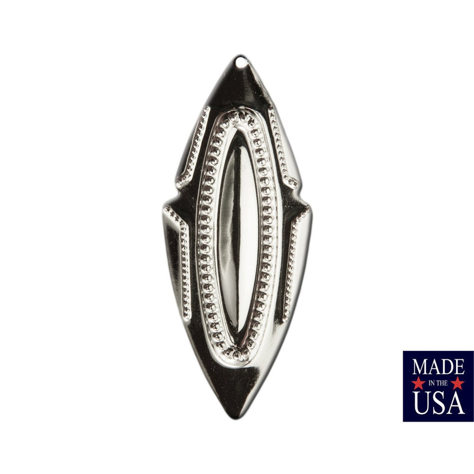1 Hole Large Silver Plated Southwestern Drop / Pendant 63x27mm (4) mtl473C